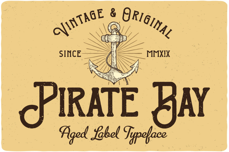 Pirate Bay Typeface By Vozzy Vintage Fonts And Graphics Thehungryjpeg Com