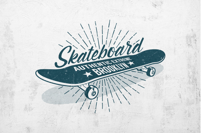 skateboard-retro-print