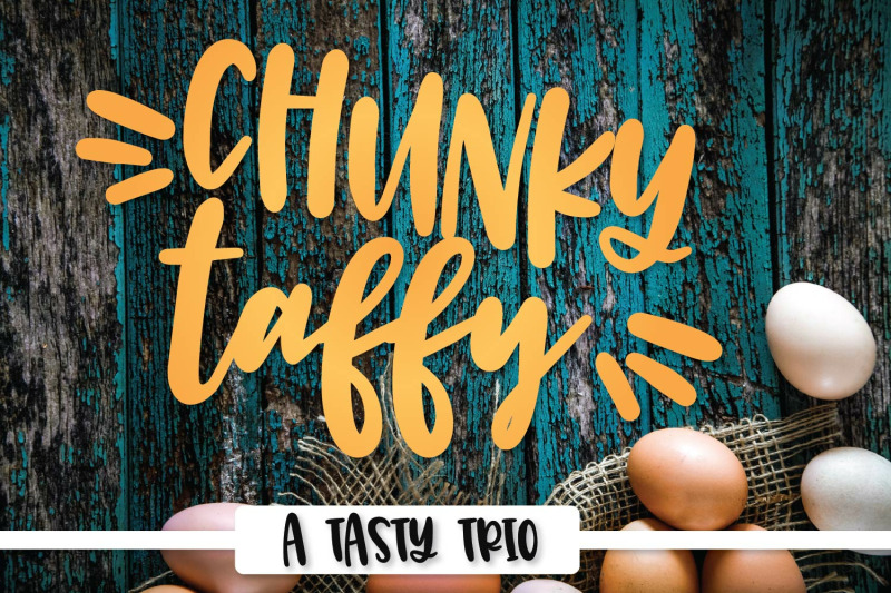 chunky-taffy-script-print-dingbat-trio