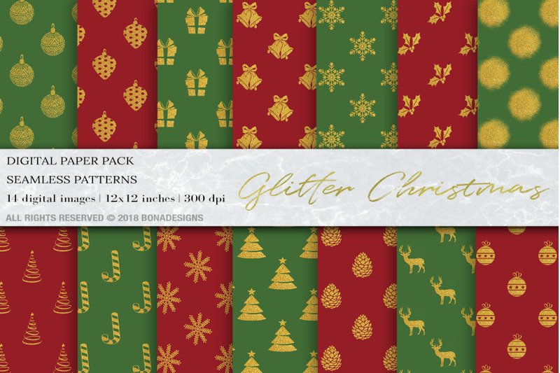 glitter-christmas-digital-papers