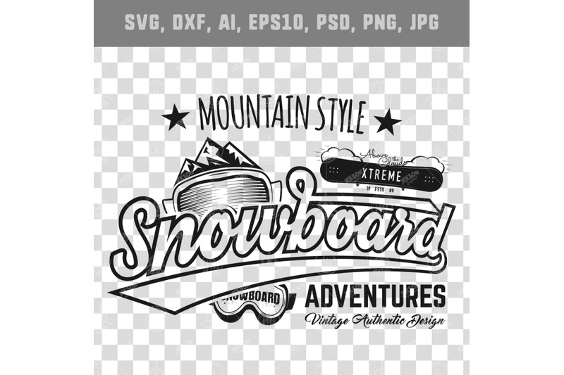 Download Retro Snowboarding Logo Winter Activity Badge Svg Patch By Jekson Graphics Thehungryjpeg Com