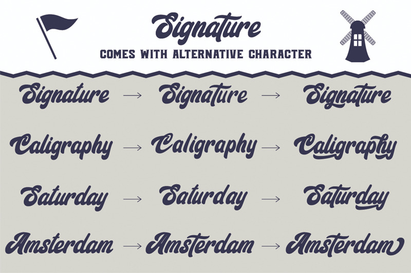 Signature Font Trio Script By Graphix Line Studio Thehungryjpeg Com