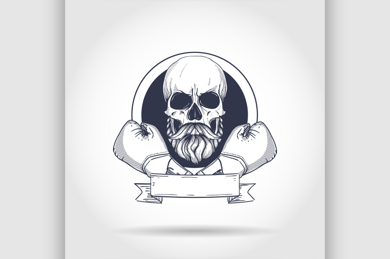 hand-drawn-skull-with-boxing-gloves