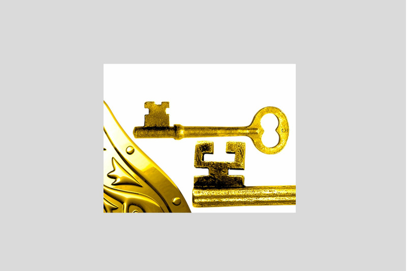 keys-and-padlocks-3-of-3-golden