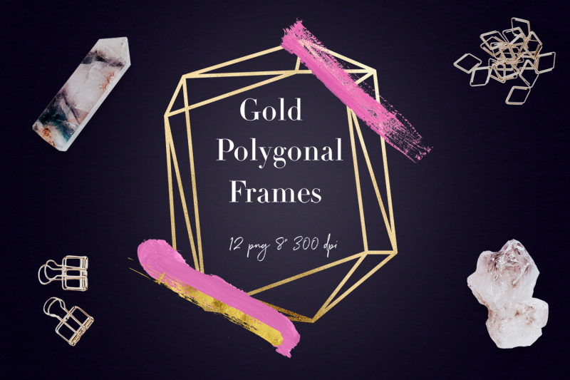 polygonal-frames-with-brush-strokes