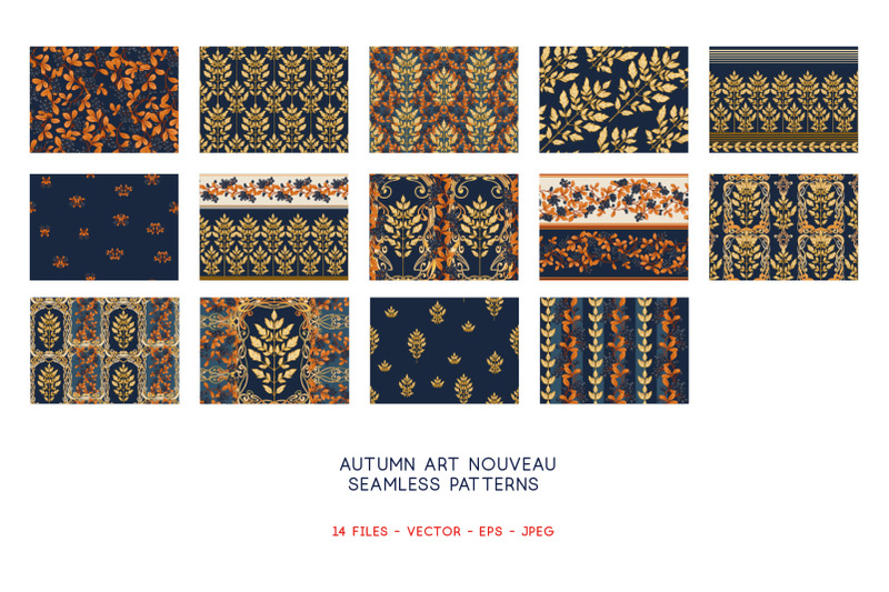 art-nouveau-autumn-leaves-pattern