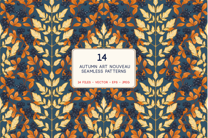 art-nouveau-autumn-leaves-pattern