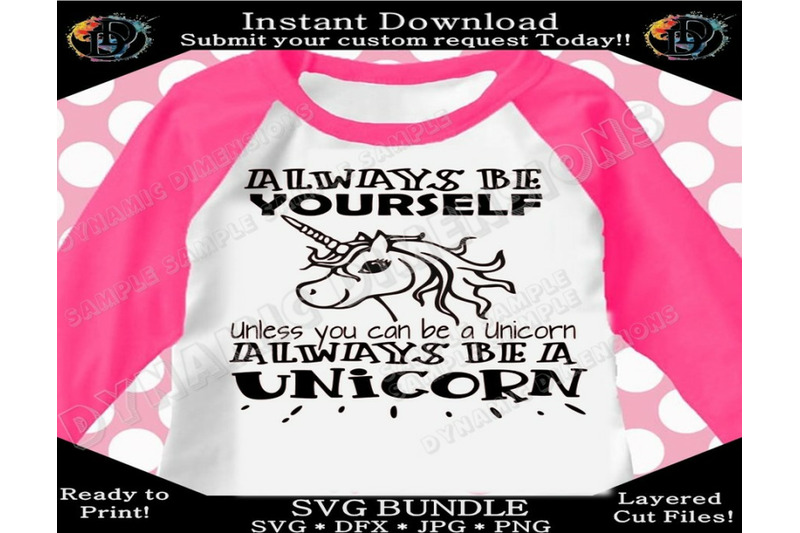 unicorn-svg-always-be-yourself-unicorn-cute-fun-magical-girl-digital