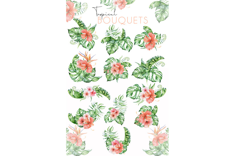 24-tropical-bouquets-watercolor
