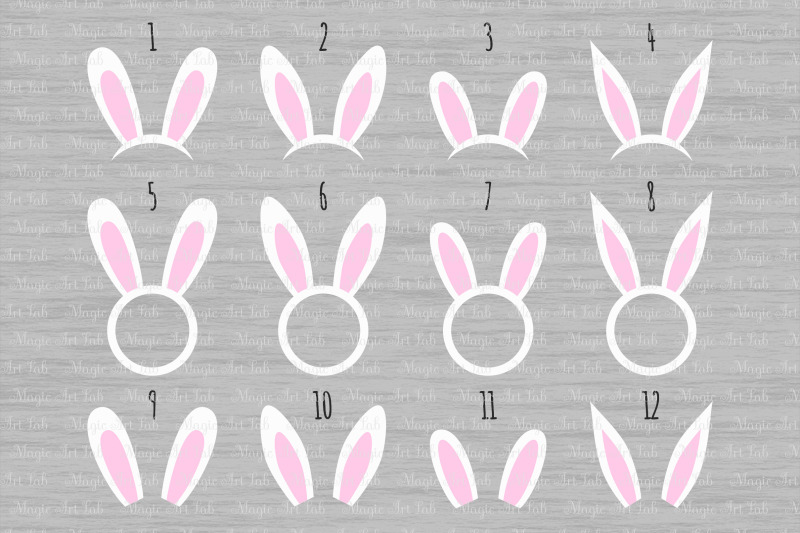 Download Bunny Ears Svg Bunny Monogram Svg Bunny Svg By Magicartlab Thehungryjpeg Com