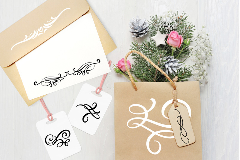 Vector Flourish Dividers Svg By Happy Letters Thehungryjpeg Com
