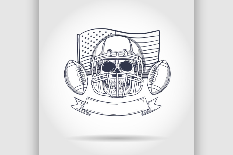 sketch-skull-american-football