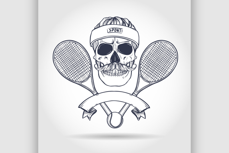 skull-with-tennis-racquets