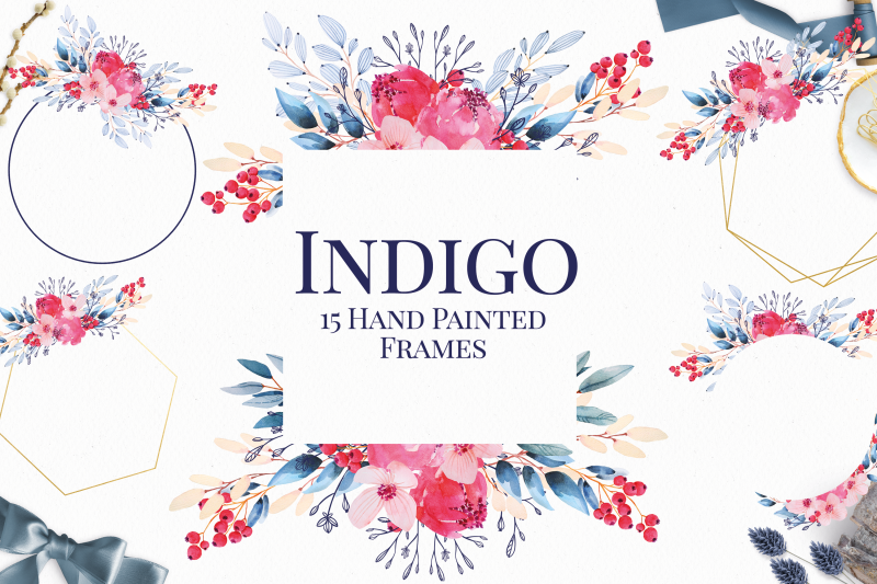 navy-blue-and-gold-watercolor-floral-frames