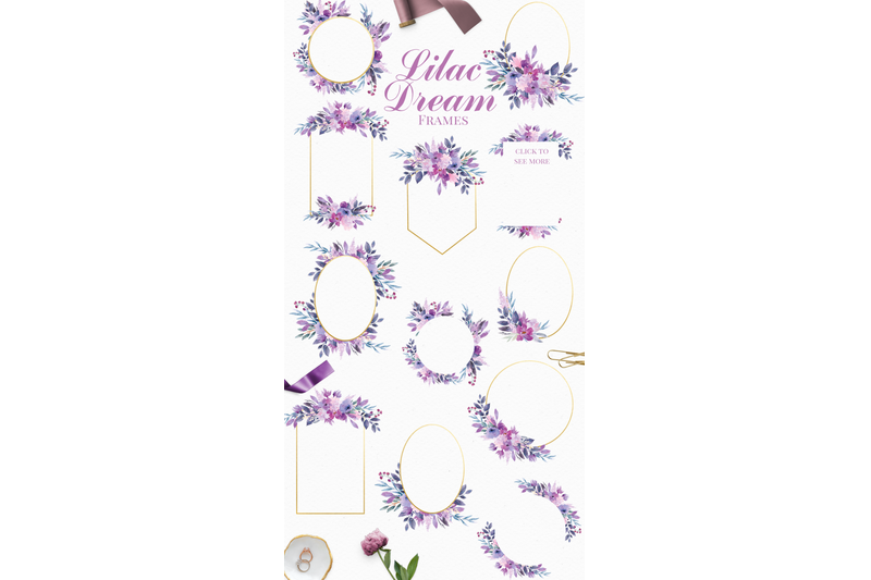 lilac-dream-watercolor-clip-art-set