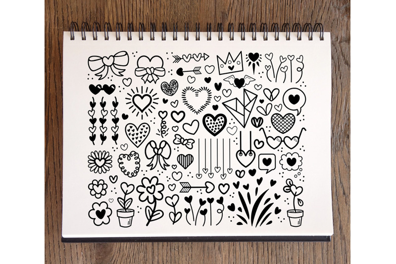 cartoon-doodle-heart-clip-art-set