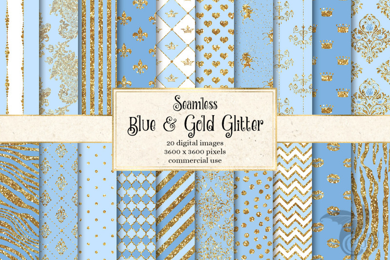 blue-and-gold-glitter-digital-paper