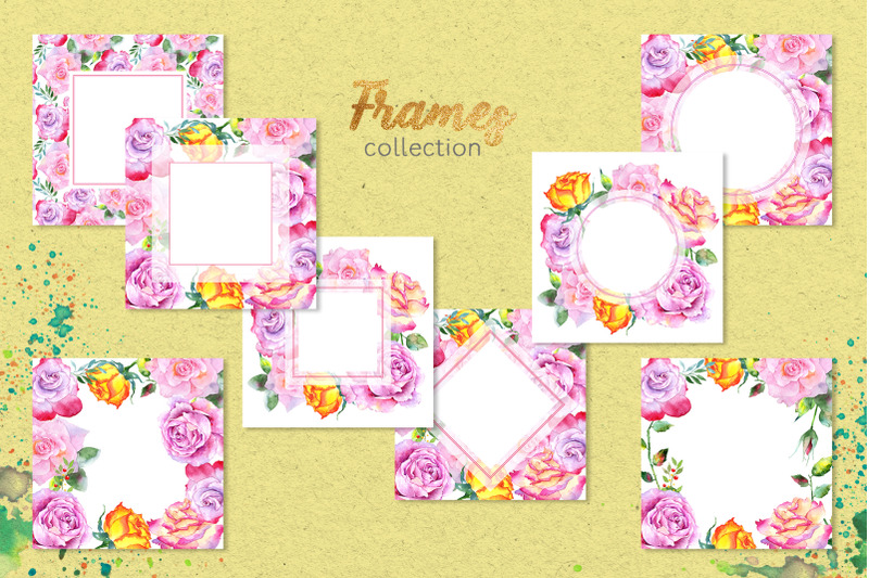 pink-roses-collection-watercolor-png