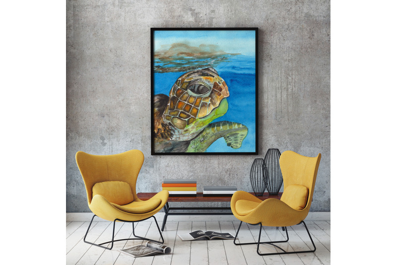 sea-turtles-watercolor-landscapes