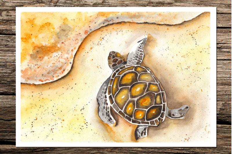 sea-turtles-watercolor-landscapes