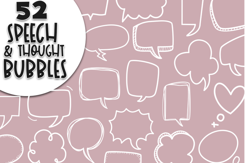 Say What Speech Thought Bubbles Doodle Font By Ka Designs Thehungryjpeg Com