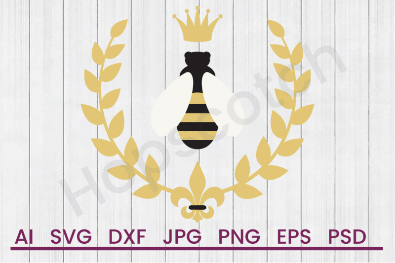 honey-bee-french-royal-crest-symbol-svg-file-dxf-file