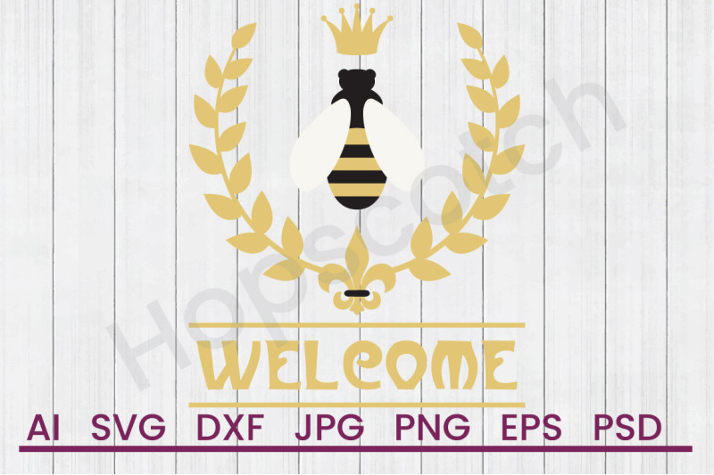 honey-bee-french-royal-crest-symbol-welcome-svg-file-dxf-file