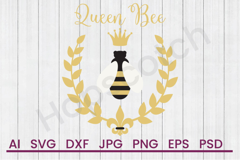honey-bee-french-royal-crest-symbol-queen-svg-file-dxf-file