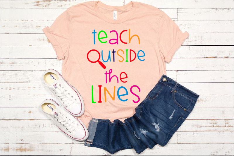 Teach Outside The Lines SVG Teacher Love english math science 1247s EPS
Include