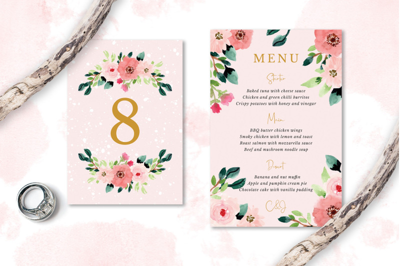 sweet-floral-wedding-invitation-set