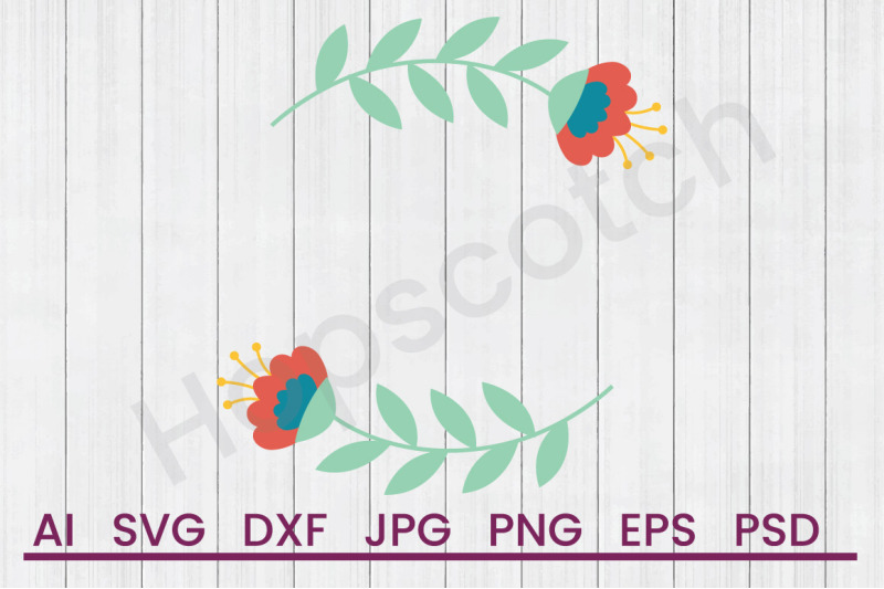 folk-flower-frame-svg-file-dxf-file