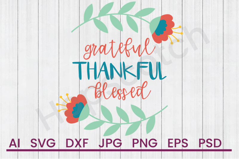 folk-flower-frame-grateful-thankful-blessed-svg-file-dxf-file