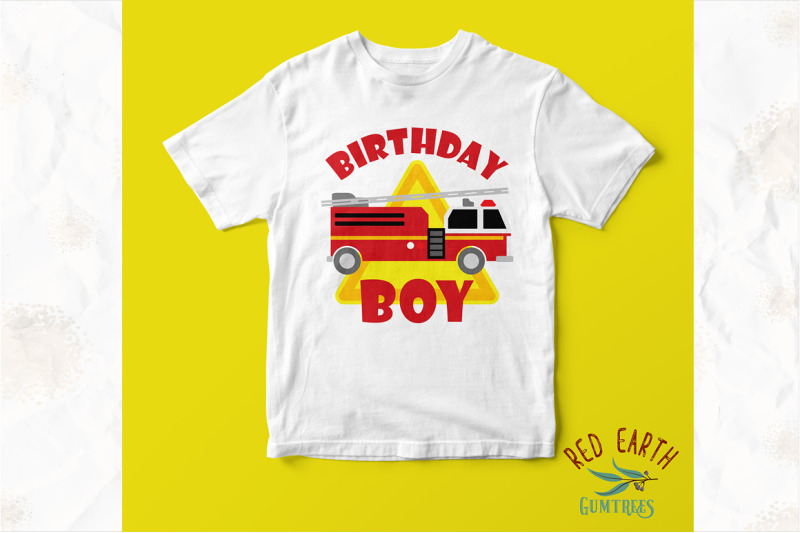 Fireman birthday theme, firefighter SVG, PNG, EPS, DXF, PDF By