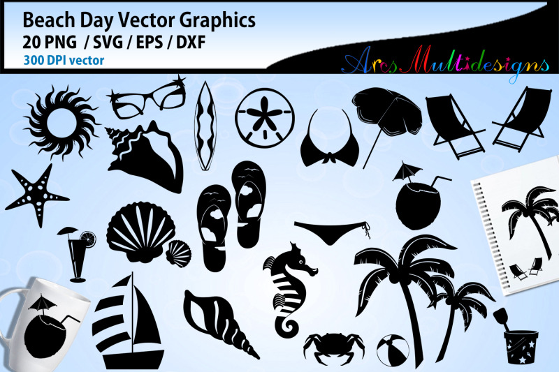 beach-day-vector-graphics-beach-day-silhouette-svg-doodle