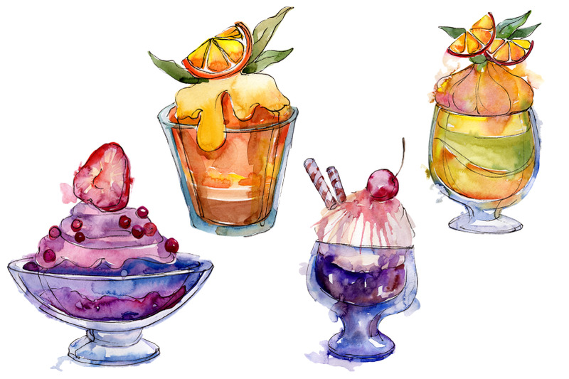 dessert-watercolor-png