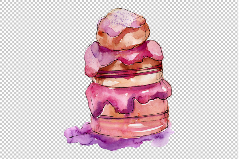 dessert-appetizing-watercolor-png