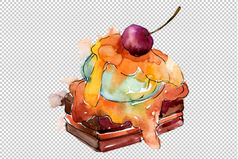 dessert-appetizing-watercolor-png