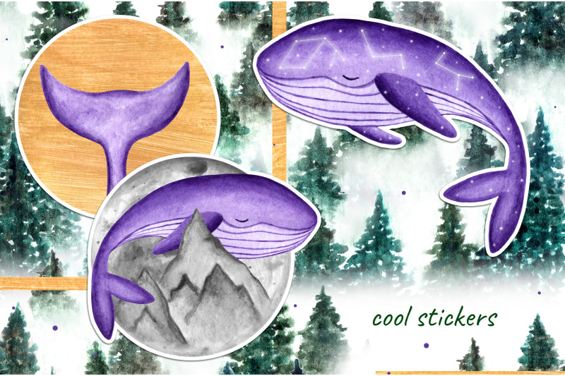 watercolor-whale-in-forest