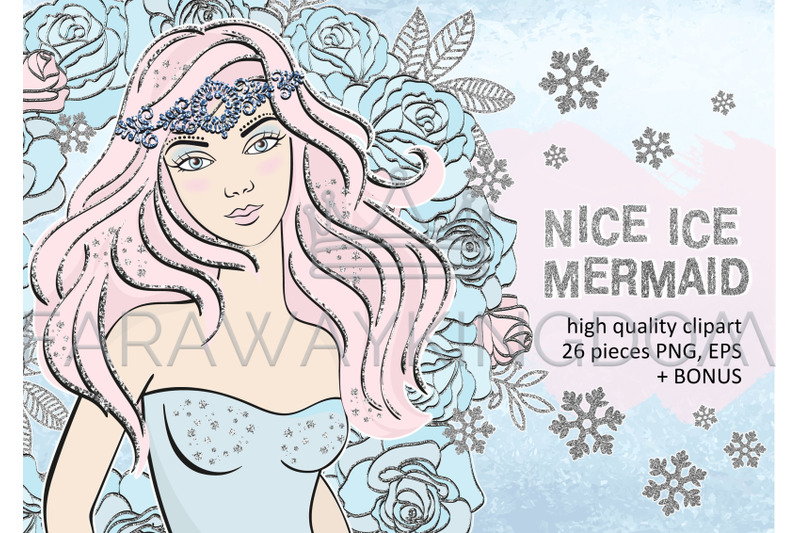 ice-mermaid-glitter-winter-new-year-vector-illustration-set-for-print