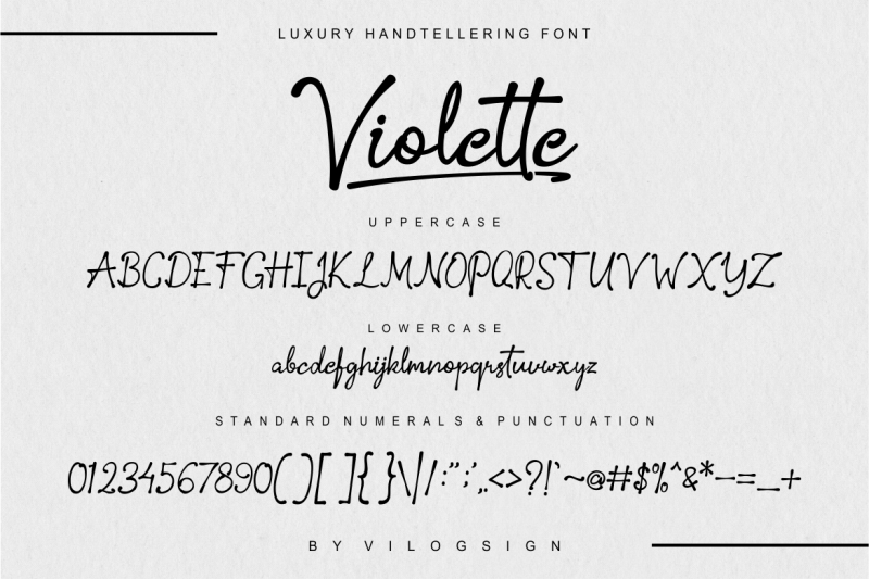Violette Luxury Hand Lettering Font By Vilogsign Thehungryjpeg Com