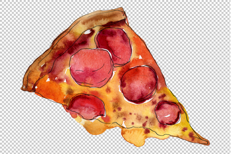 pizza-vegetable-watercolor-png