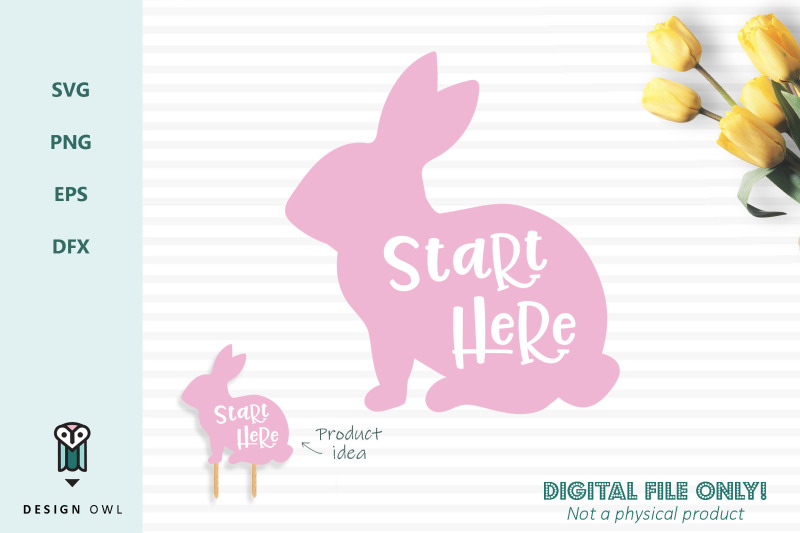 start-here-bunny-sign-svg-file