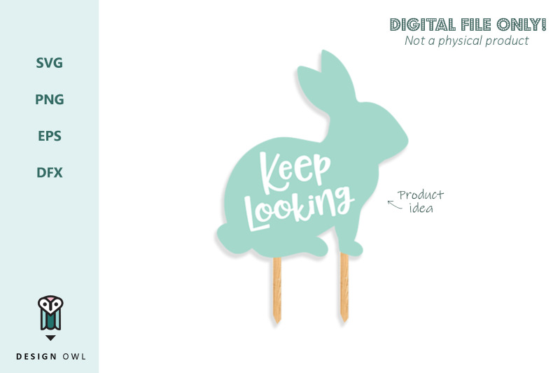 keep-looking-bunny-sign-svg-file