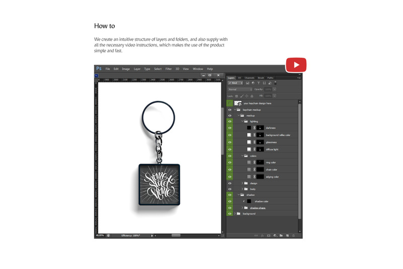 Download Square Keychain Mockup By rebrandy | TheHungryJPEG.com