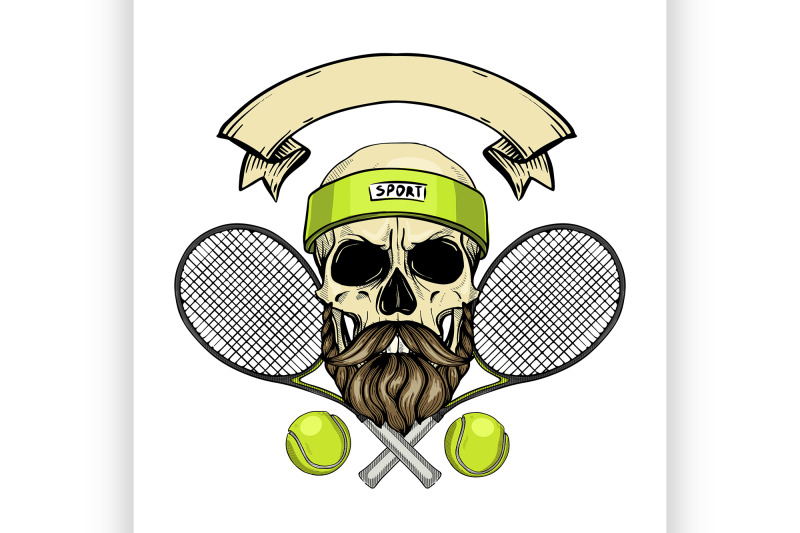 skull-with-tennis-racquets