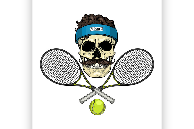 skull-with-tennis-racquets