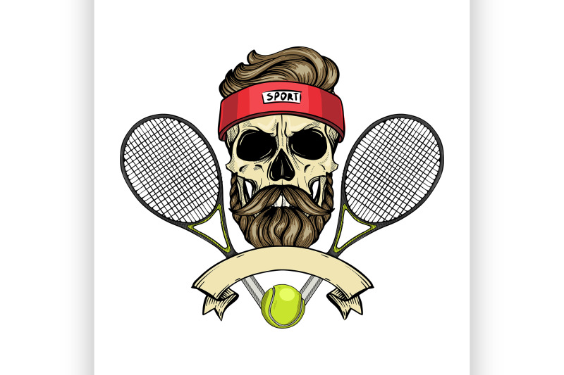 skull-with-tennis-racquets