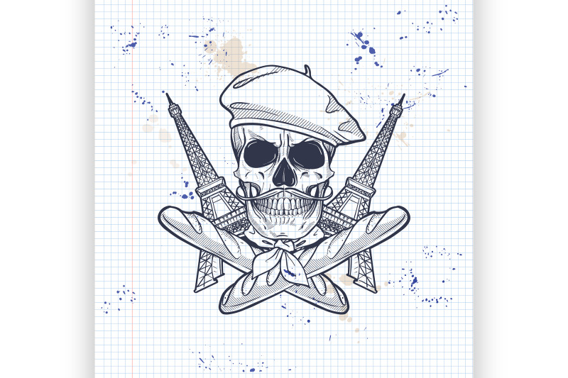 sketch-french-skull