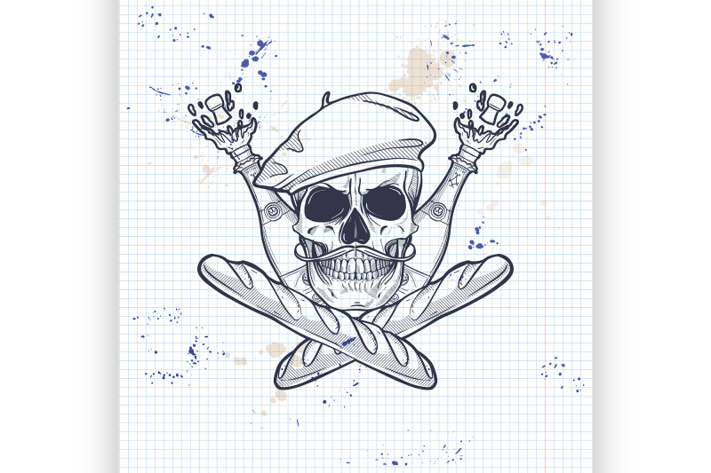 sketch-french-skull