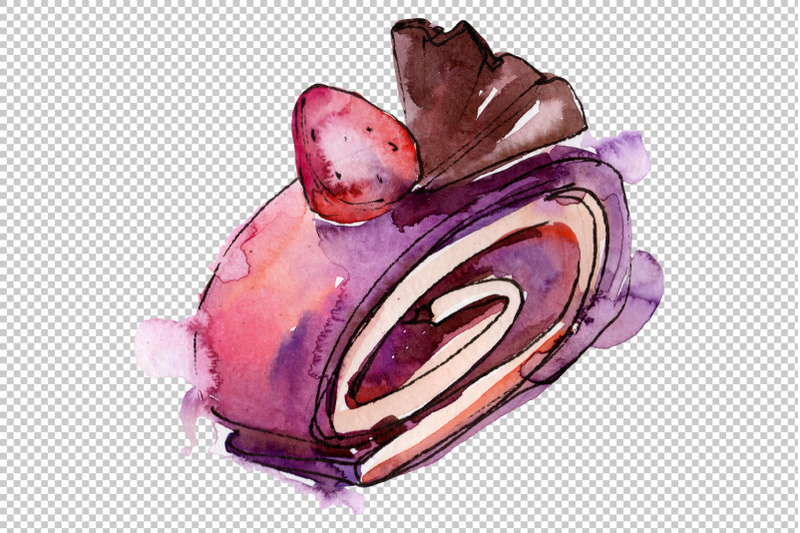 sweet-yummy-cake-watercolor-png